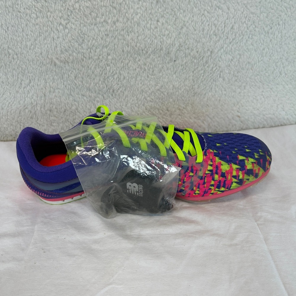 New Balance MD500 P5 Womens 8 Purple Pink Yellow Track Field Racing Spikes NEW - Picture 14 of 16